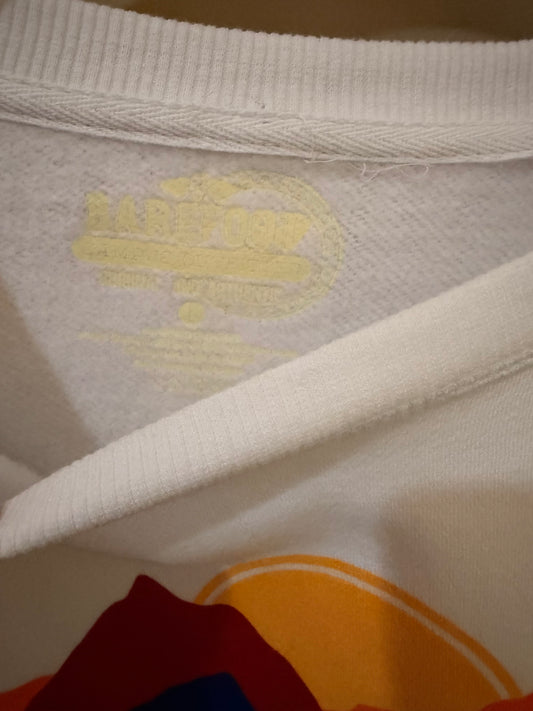 Durango, Colorado Graphic Sweatshirt — Quilted Patchwork Sleeves | Size Large