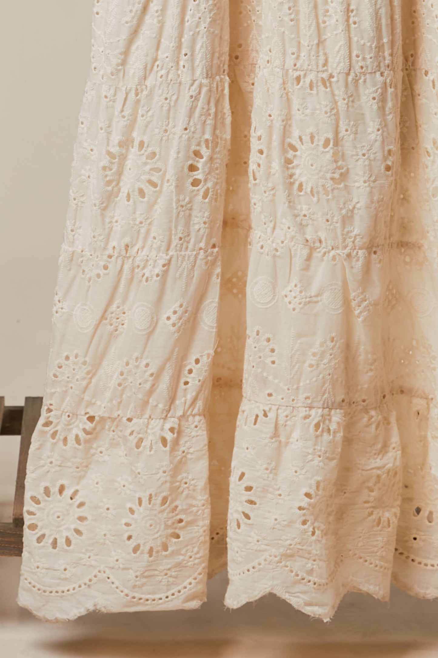 Elastic Maxi Dress Eyelet