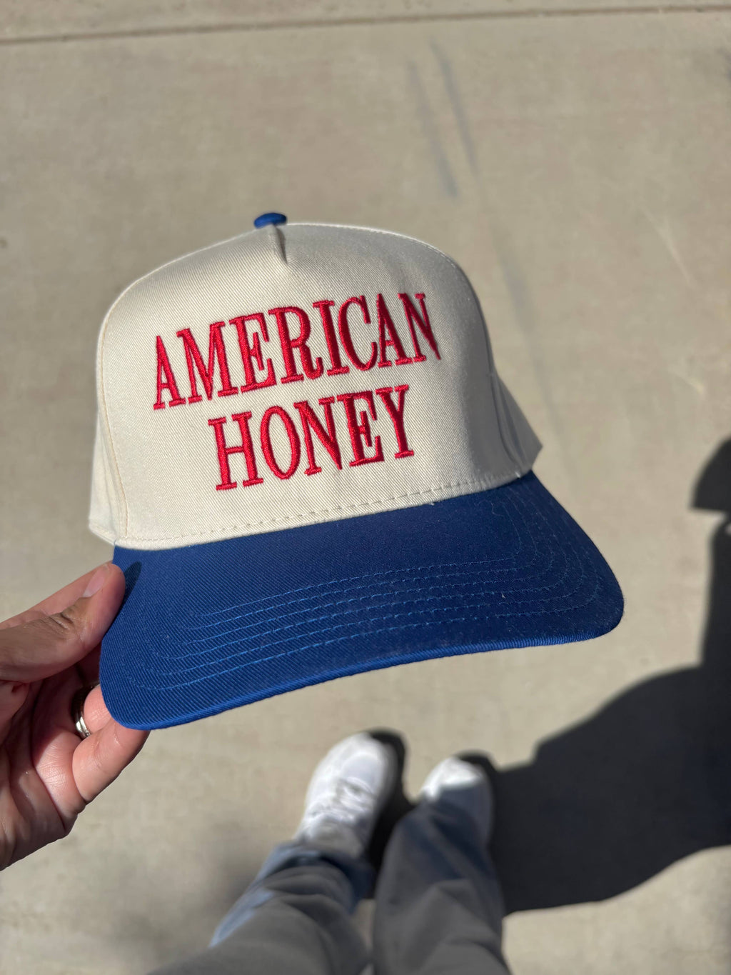 American Honey Embroidered Hat 4th of July 