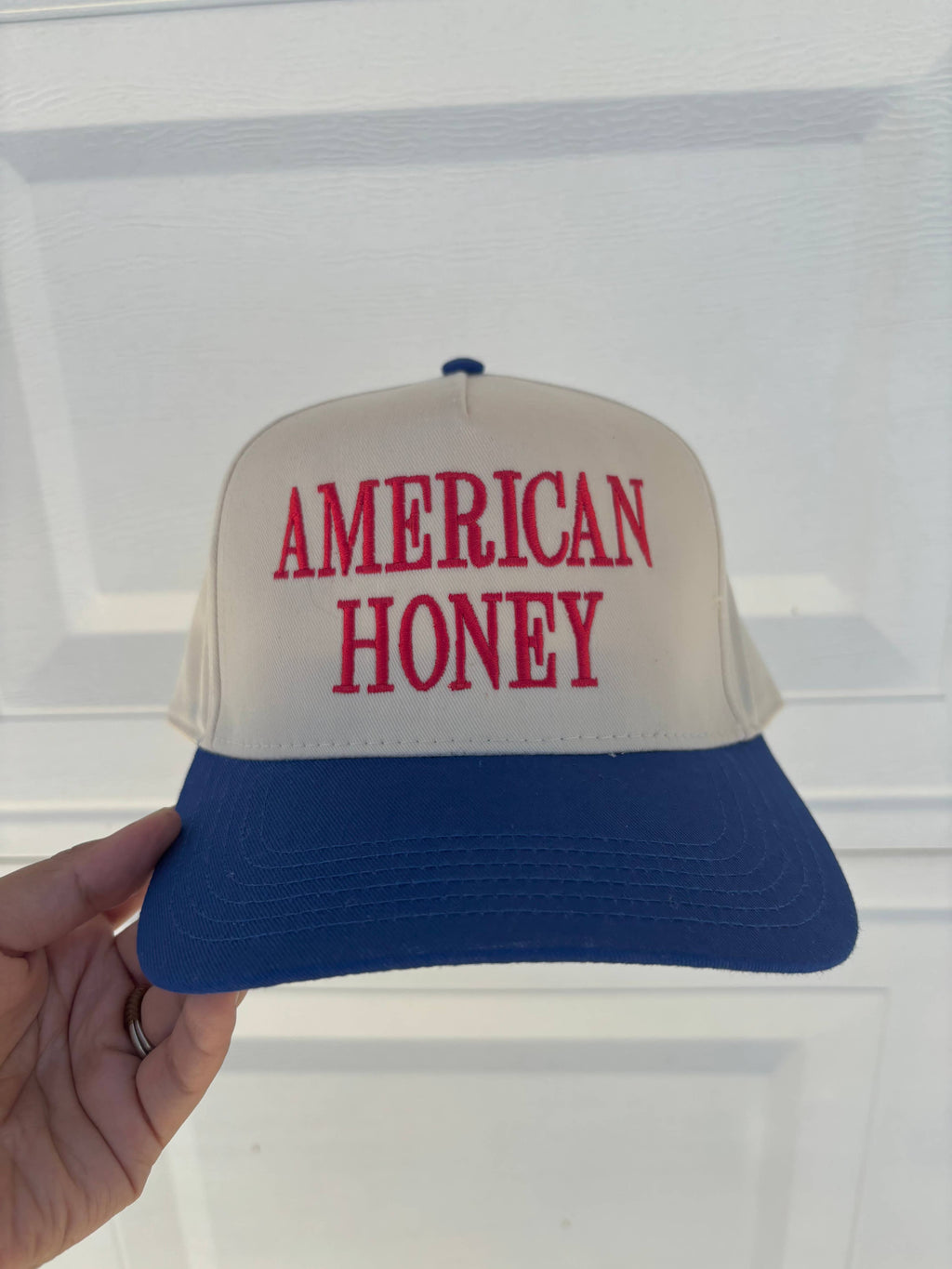 American Honey Embroidered Hat 4th of July 