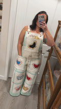 BUTTERFLY OVERALLS- Large