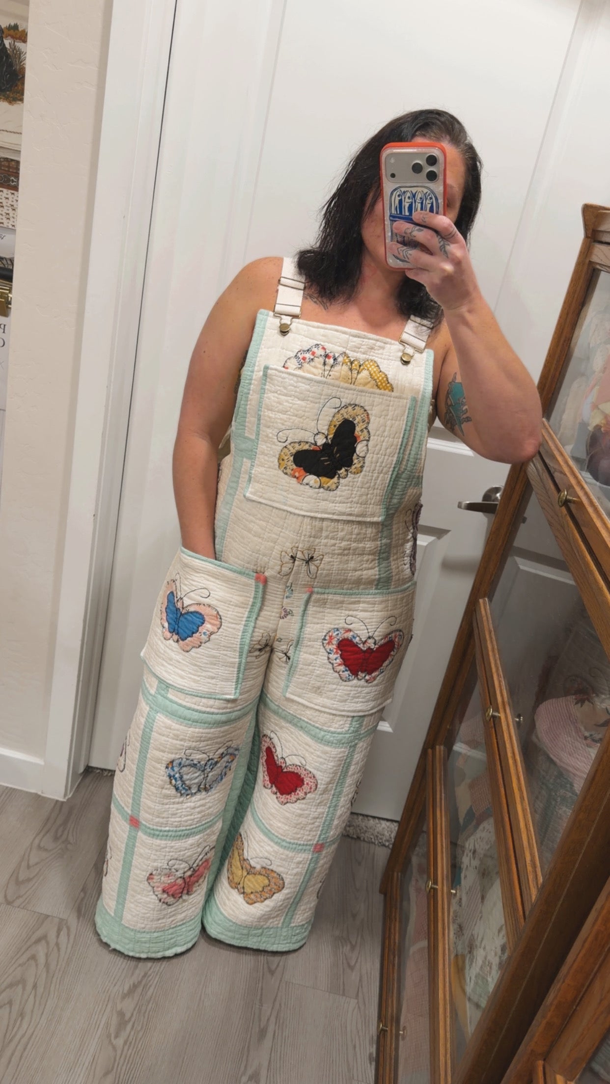 BUTTERFLY OVERALLS- Large