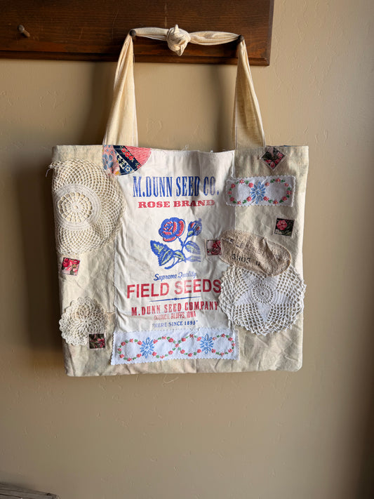 Larro Patchwork Market Tote – Vintage Feed Sack