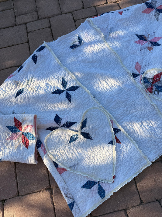 Liberty Star Heirloom Quilt Jacket- Oversized 2xl