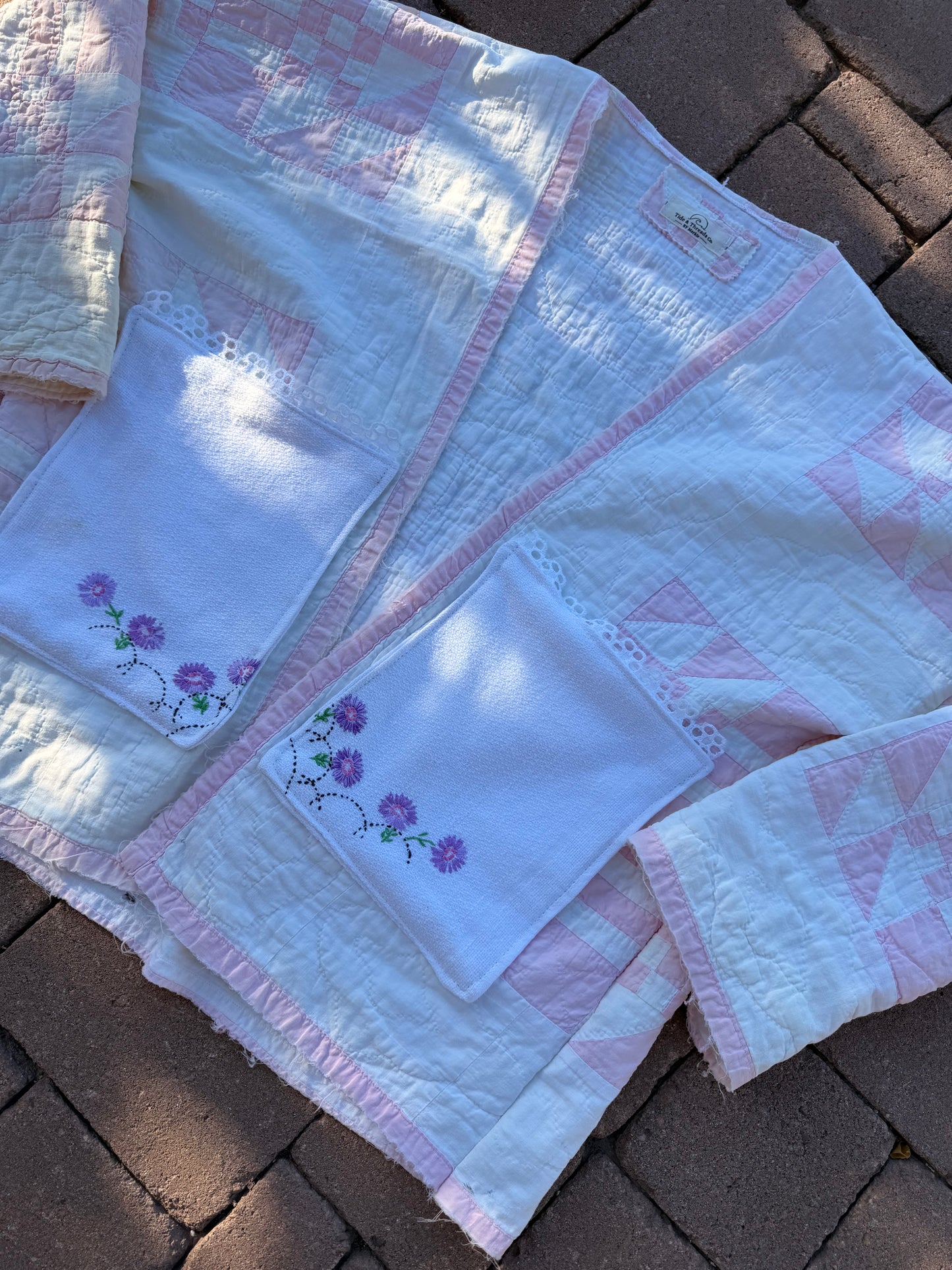 Blush Cottage Quilt Coat- Oversized Medium