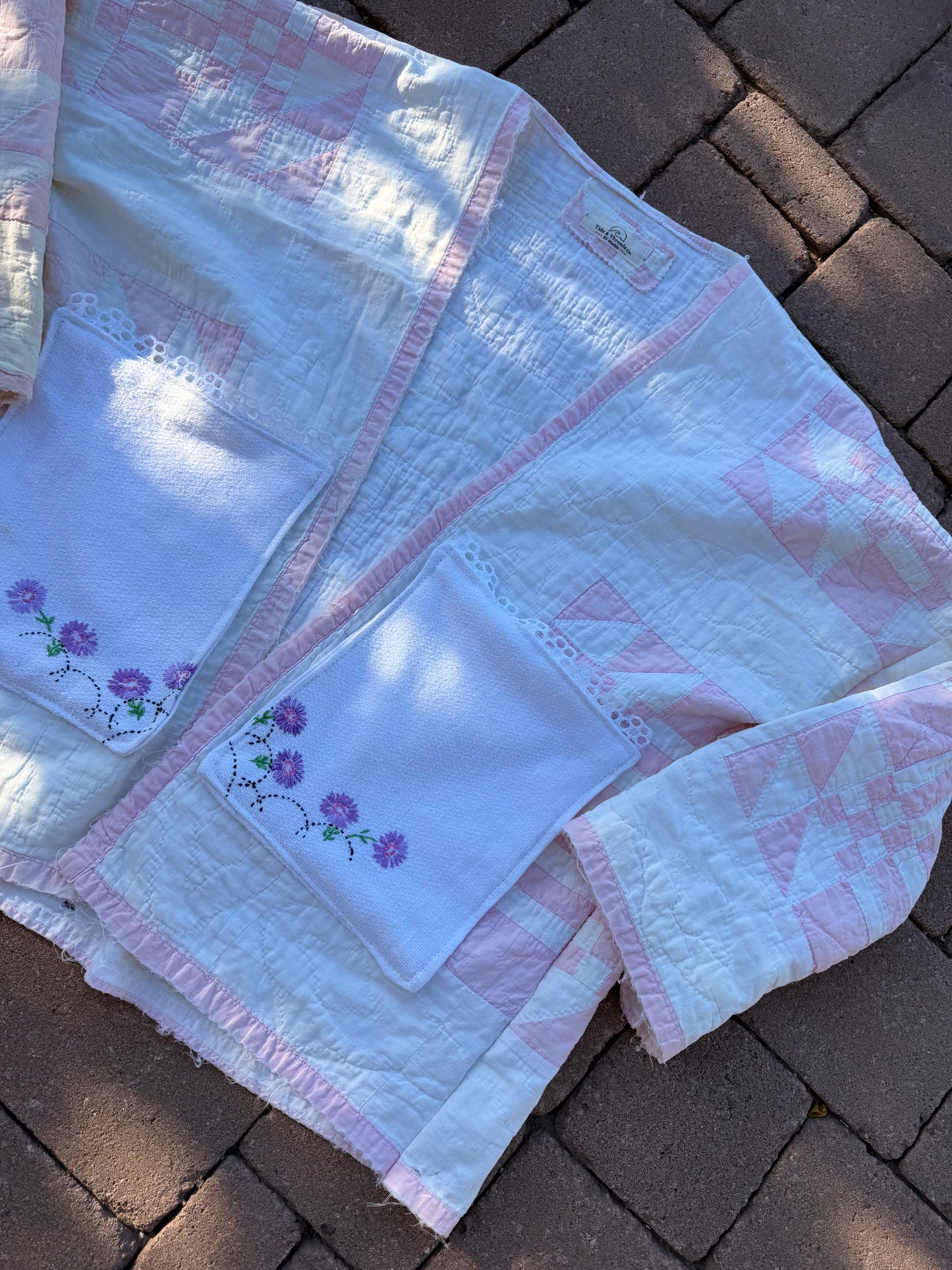 Blush Cottage Quilt Coat- Oversized Medium