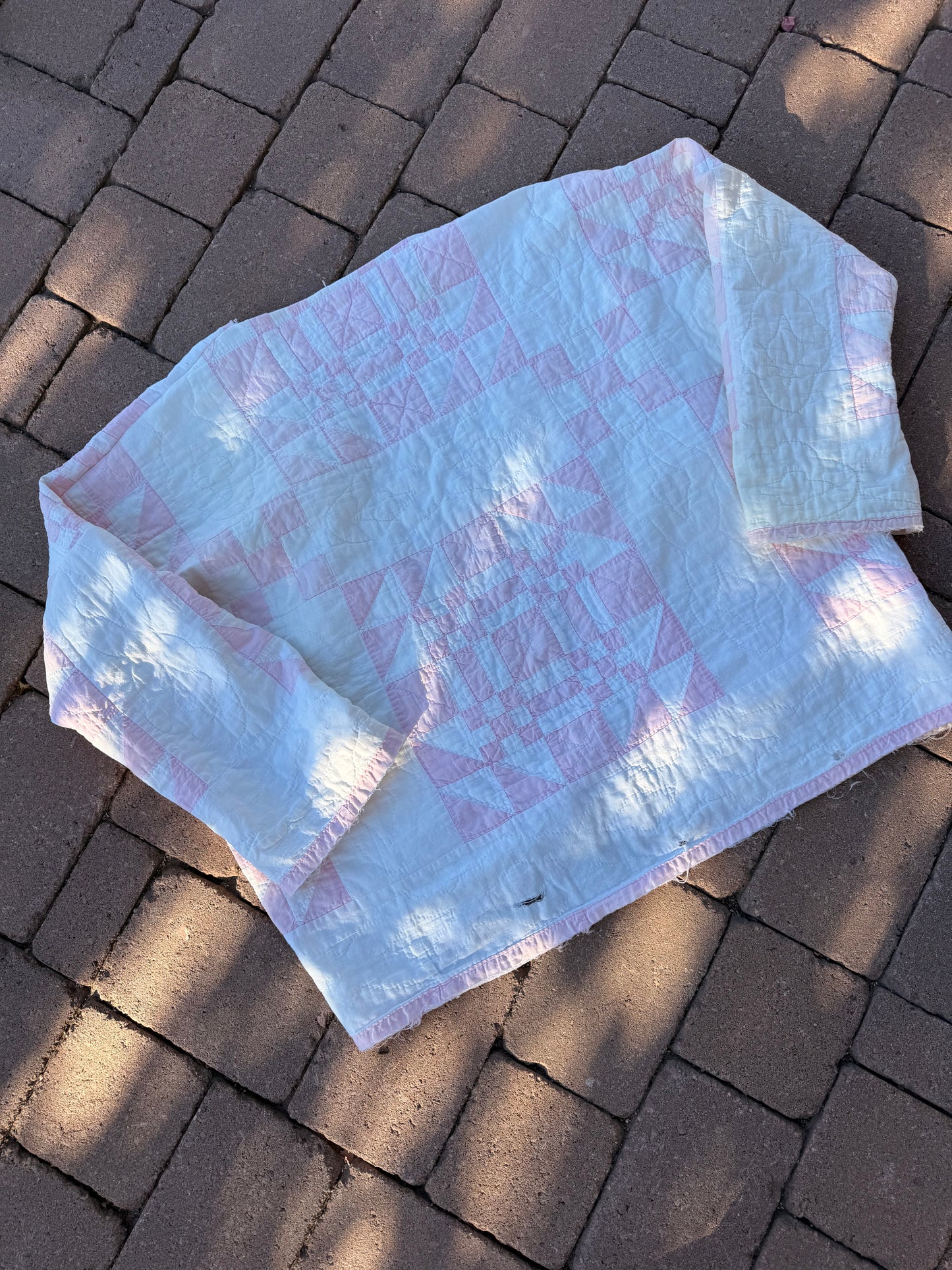 Blush Cottage Quilt Coat- Oversized Medium