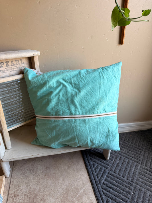 Vintage Quilted Patchwork Pillow Cover & Pillow