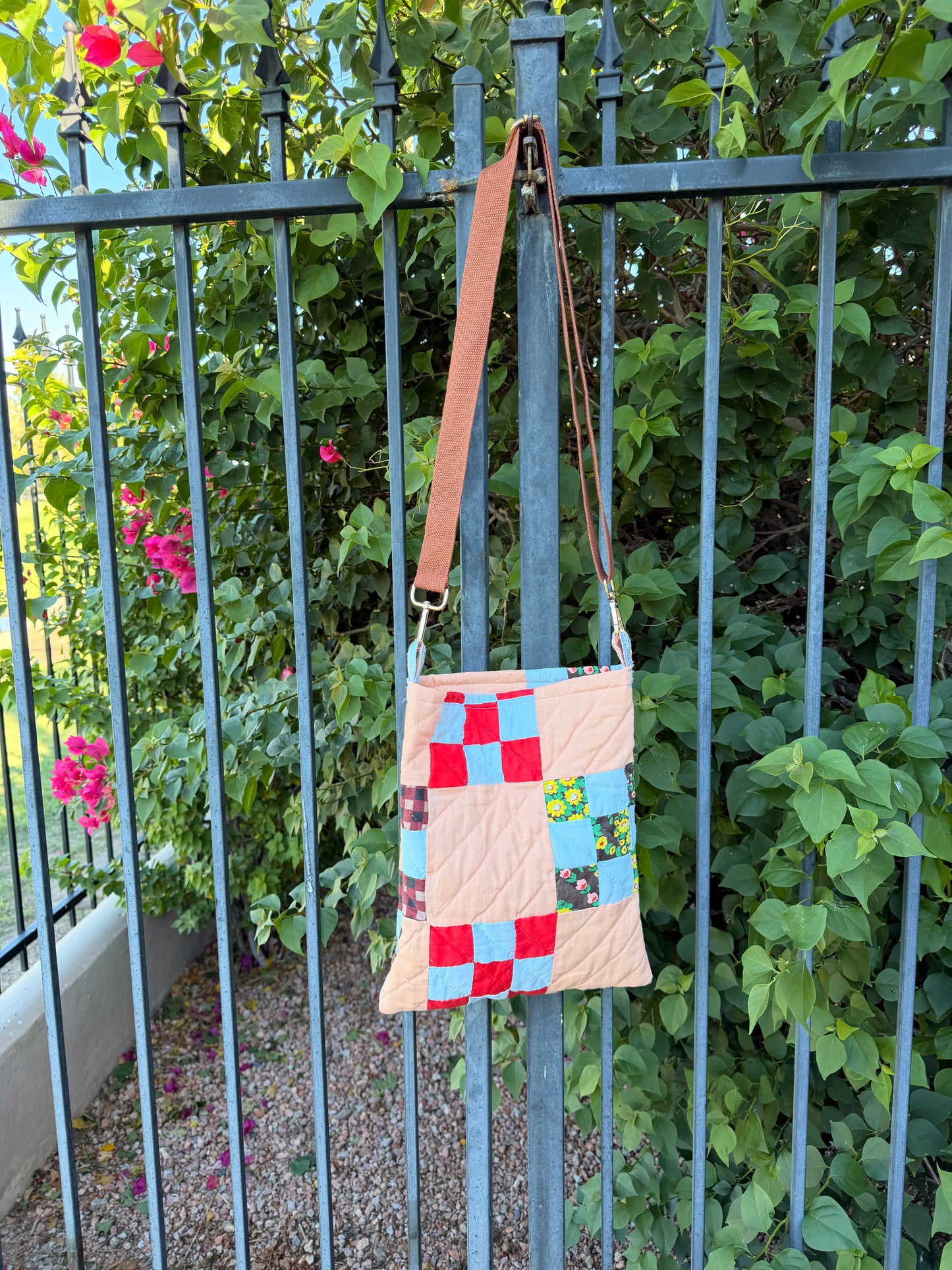 Vintage Quilt Patchwork Crossbody Bag