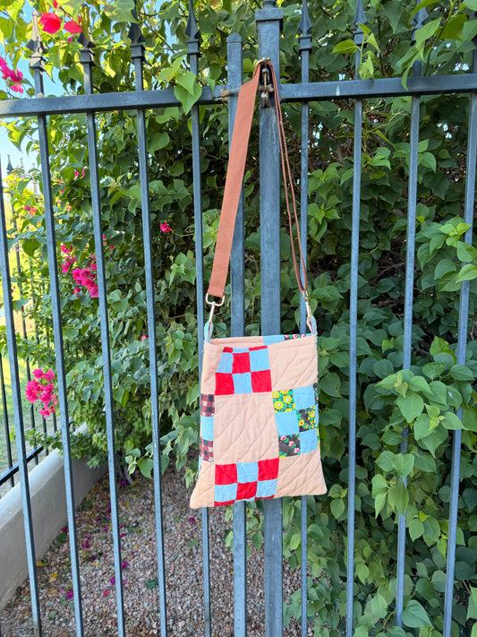 Vintage Quilt Patchwork Crossbody Bag