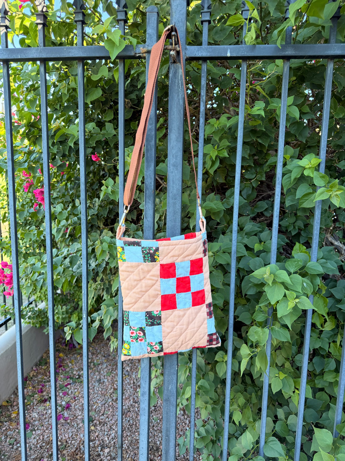 Vintage Quilt Patchwork Crossbody Bag