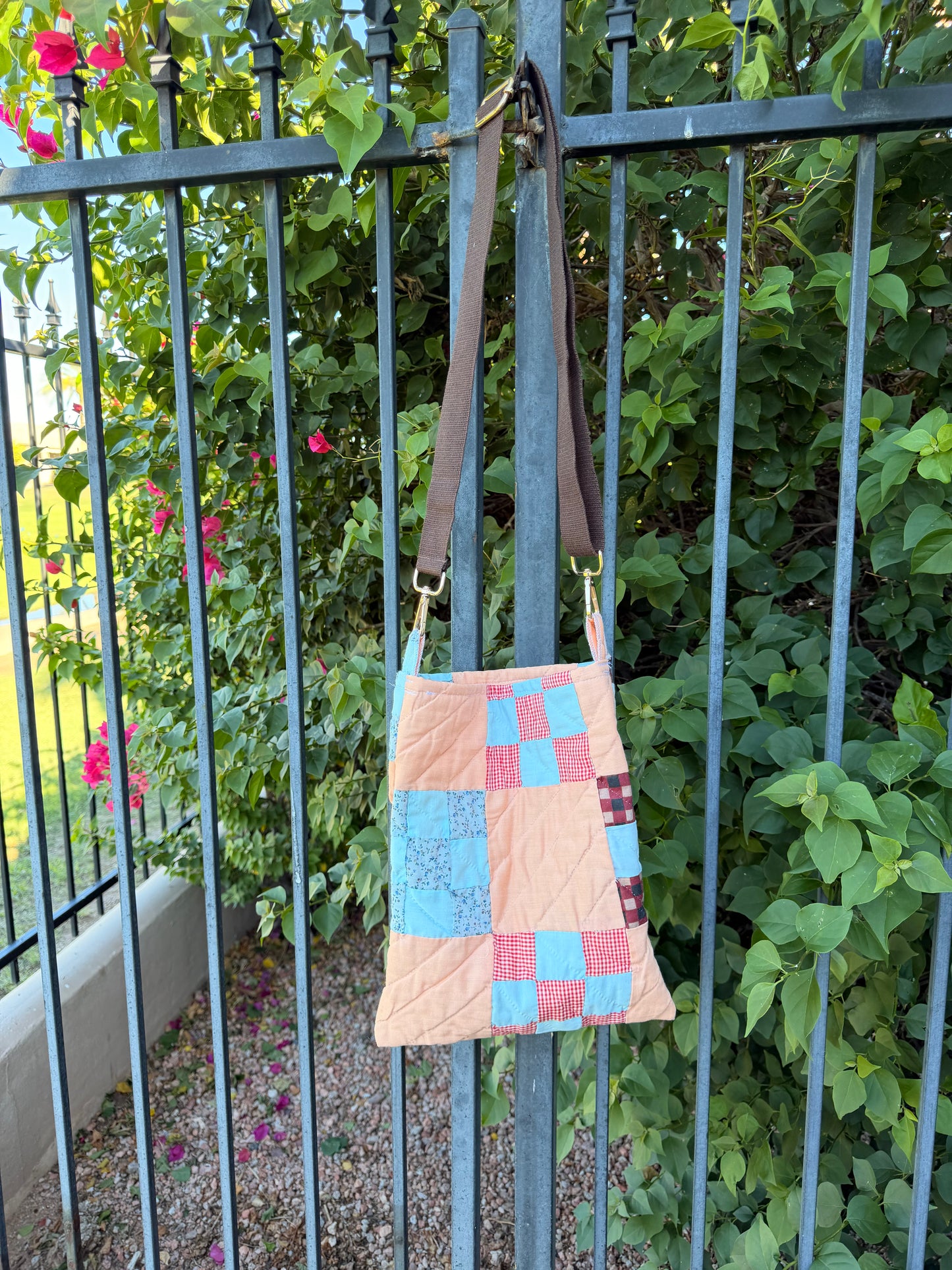 Vintage Quilt Patchwork Crossbody Bag