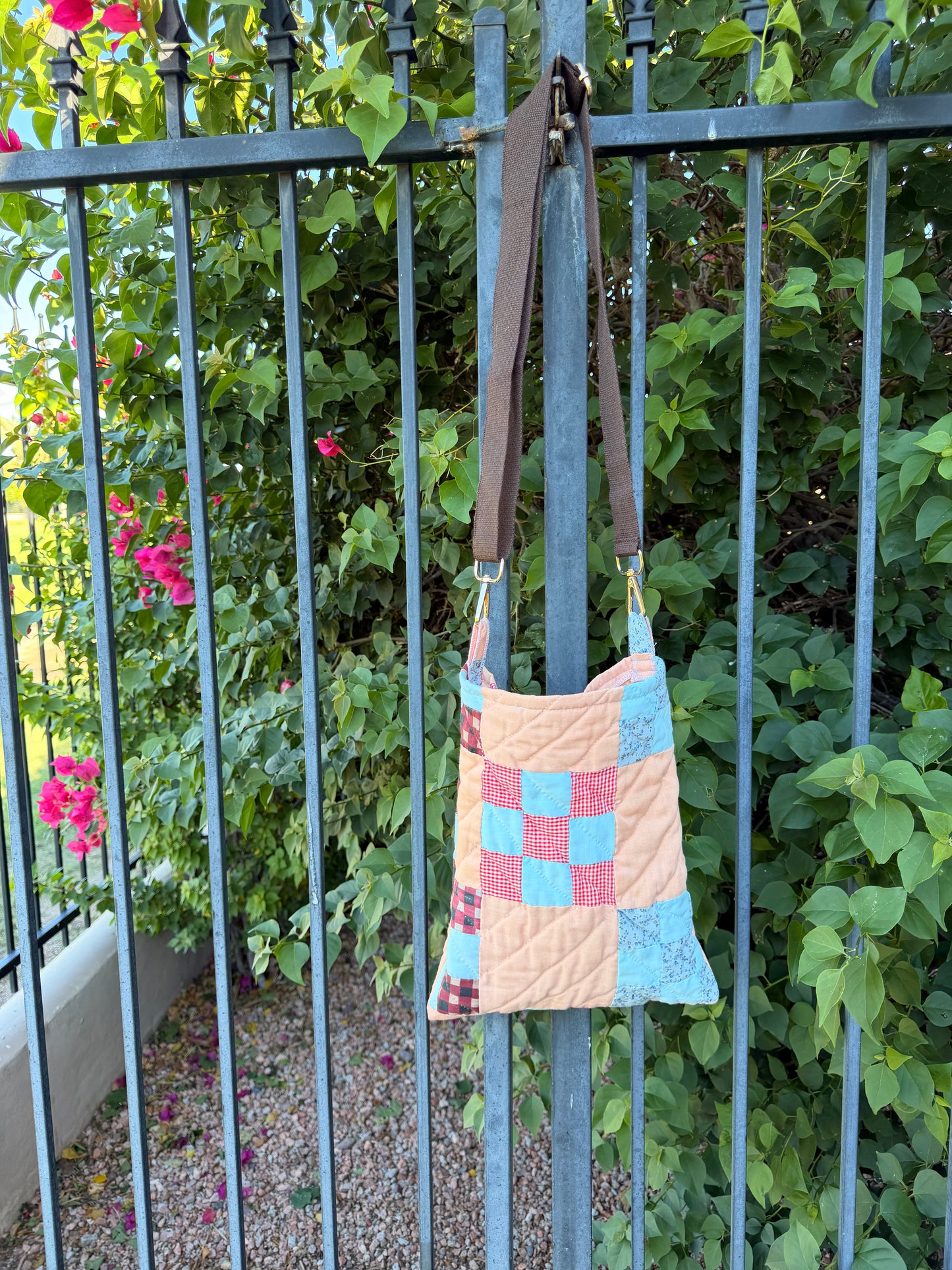 Vintage Quilt Patchwork Crossbody Bag