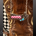 Wild West Pink Checkered Necklace